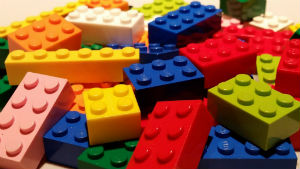 Photo of a pile of multicolored lego bricks