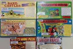 Cooperative Games Photo of six board games