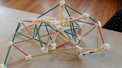 Marshmallow Building Photo of mini marshmallows stuck together with toothpicks