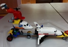 Photo of a child's lego model of an airplane