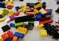 Photo of a small pile of multicolored lego bricks